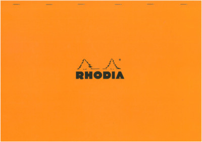 RHODIA Bloc agrafé No. 38, format A3+, quadrillé 5x5, orange