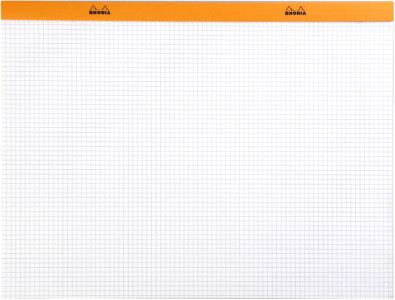 RHODIA Bloc agrafé No. 38, format A3+, quadrillé 5x5, orange