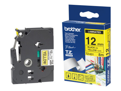 Brother : PTOUCH 12MM CLEAR BLACK TC101