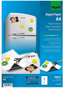 sigel papier magnétique pour jet d'encre, revêtement spécial
