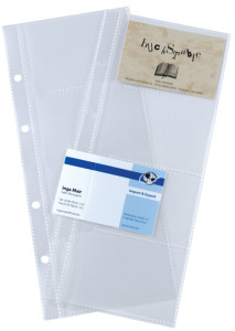 sigel pochettes pour classeur à anneaux pour cartes visites