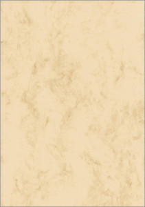 sigel papier marbré, A4, 90 g/m2, papier fin, beige