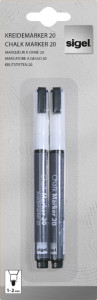 sigel jeu de marqueurs Chalk, bout rond: 1 - 2 mm, triés
