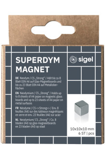 Sigel aimants néodyme Cube Design 