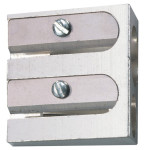 herlitz Taille-crayons duo, en aluminium, forme biseautée herlitz Taille-crayons duo, en aluminium, forme biseautée