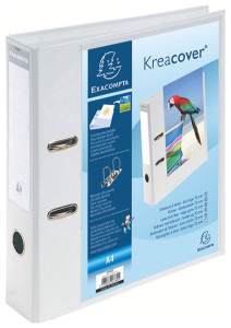 EXACOMPTA Classeur à levier Prem'Touch Kreacover, A4, blanc