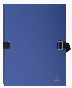 EXACOMPTA Chemise à dos extensible, A4, carton, bleu marine