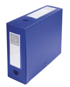 EXACOMPTA Boîte d'archives à pression, PP, 80 mm, bleu
