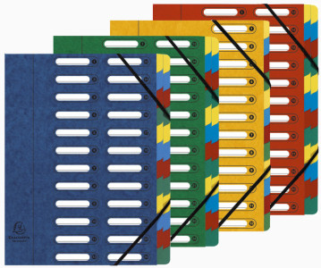 EXACOMPTA Trieur Harmonika, A4, 24 compartiments, rouge