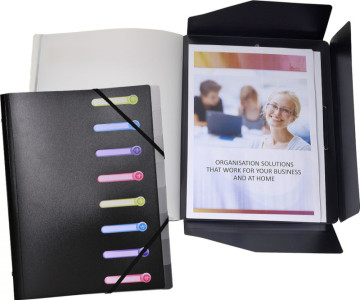EXACOMPTA Trieur, A4, PP, 12 compartiments, noir