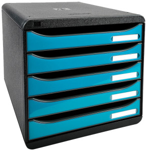 EXACOMPTA Module de classement BIG-BOX PLUS, 5 tiroirs, noir