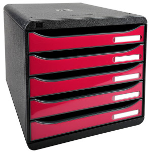 EXACOMPTA Module de classement BIG-BOX PLUS, 5 tiroirs, noir