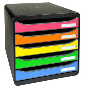 EXACOMPTA Module de classement BIG-BOX PLUS, 5 tiroirs,