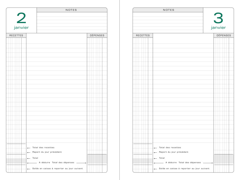 EXACOMPTA Reliure pour agenda perpétuel caisse, 240 x 160 mm