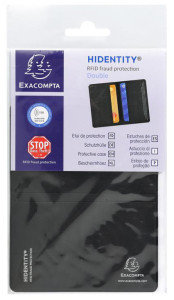 EXACOMPTA Etui de protection RFID Hidentity Double, noir