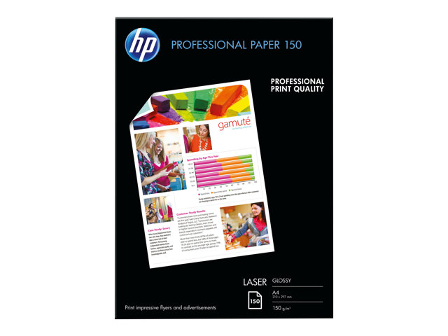 HP : PROFESSIONAL GLOSSY laser PAPE 150 GSM-150 SHT/A4/210 ...