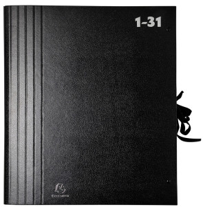 EXACOMPTA Trieur accordéon 1-31, pour format A4, noir