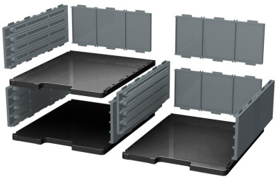 EXACOMPTA MODULODOC ECOBlack Cases jumbo, noir / gris souris