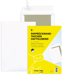 MAILmedia pochette d'expédition blanche avec dos carton, C4