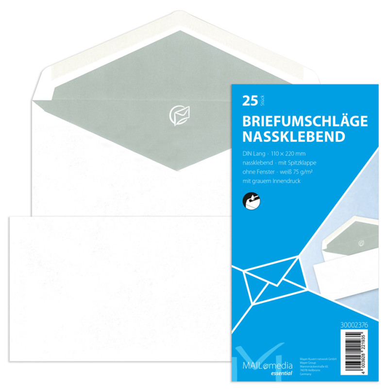 MAILmedia enveloppe offset blanche, C6, sans fenêtre,