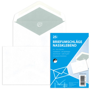 MAILmedia enveloppes Offset blanches B6, sans fenêtre, gommé