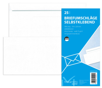 MAILmedia enveloppe offset blanche DL, sans fenêtre