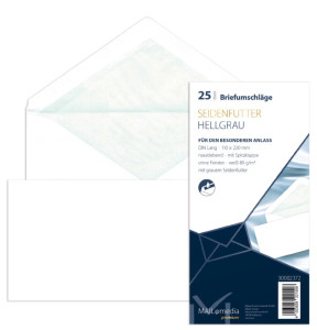 MAILmedia enveloppe Offset blanche avec doublure en soie,