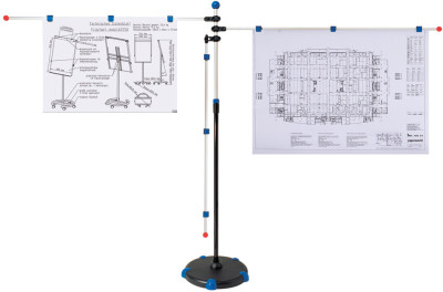 MAUL porte-plan mobile, avec une sortie télescopique, gris