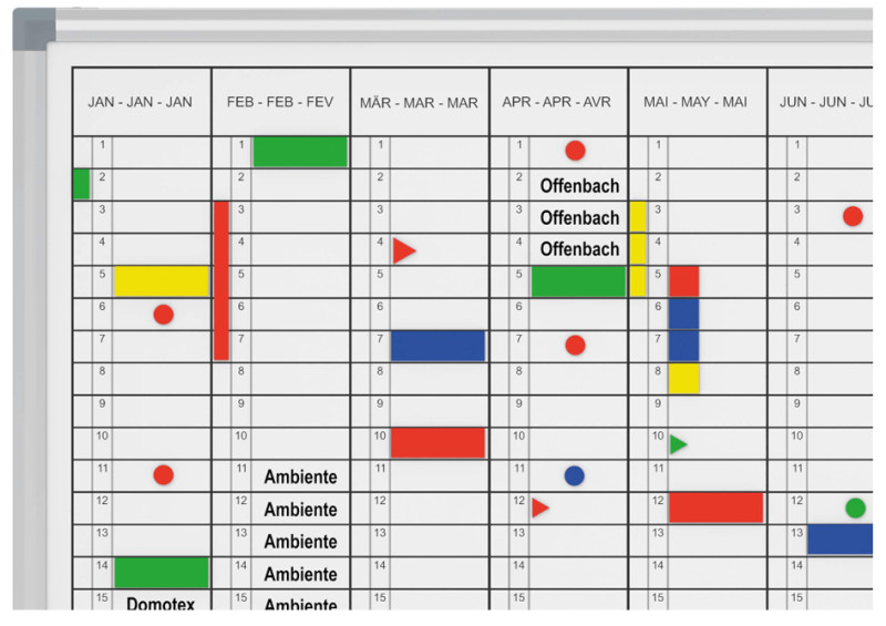 MAUL Tableau de planning annuel, (L)900 x (P)600 mm