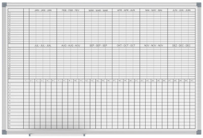 MAUL Tableau de planing mensuel/annuel,(L)900x(P)600mm