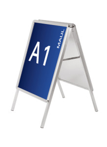 MAUL tréteau d'affichage, format A1, aluminium,