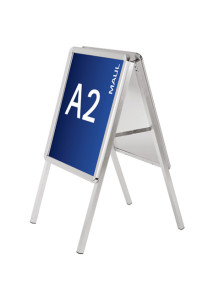 MAUL tréteau d'affichage, format A2, aluminium,