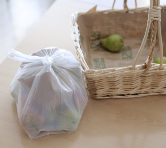 dm-folien sac en plastique, en bloc, en HDPE, blanc