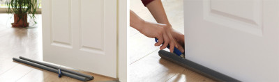 tesa porte mineure double joint de fond pour les sols lisses, gris
