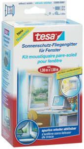 tesa Moustiquaire avec protection solaire pour fenêtres