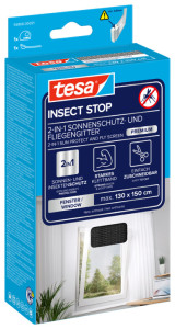 tesa Moustiquaire avec protection solaire pour fenêtres