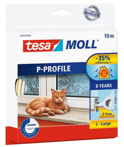 tesa Moll CLASSIC P-Profil calfeutrage caoutchouc, blanc