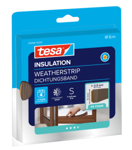 tesa Moll STANDARD joint en mousse, autoadhésif, marron, 9mm