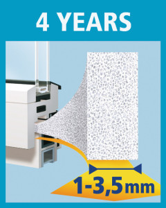 tesa Moll joint en mousse, autoadhésif, blanc, 9 mm x 6 m