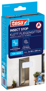 Tesa moustiquaire STANDARD pour portes, blanc, 2 pièces de