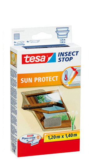 Tesa moustiquaire avec protection solaire pour fenêtre à