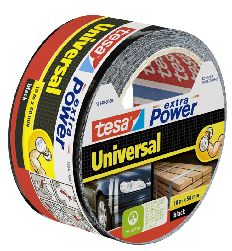 TESA Ruban adh/ésif universel extra Power 50 mm x 10 m Noir