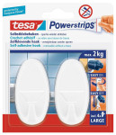 tesa Crochet powerstrips LARGE, oval, blanc