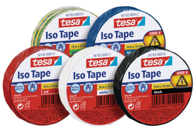 tesa ruban isolant ISO TAPE, 15 mm x 10 m, noir