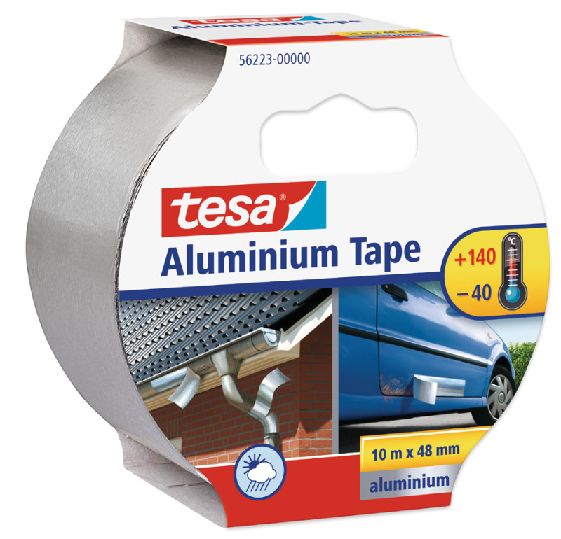 tesa Bande adhésive de réparation d'aluminium, 10 m x 50 mm