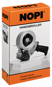 NOPI dévidoir à main Packer pour rouleau de 50mm x 66m, noir