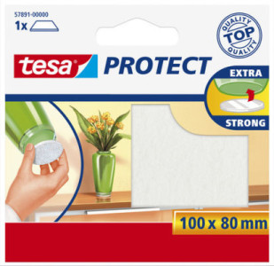 tesa Feutres anti-rayures, blanc, 100 x 80 mm,