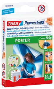 tesa Powerstrips POSTER, maintien maximal 0,2 kg