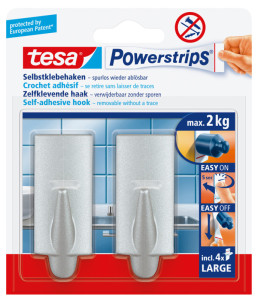 tesa Crochet powerstrips LARGE, tendance, chromé