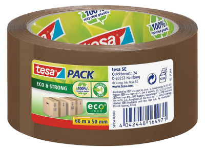 tesapack ruban adhésif emballage Eco & Strong, 50 mm x 66 m